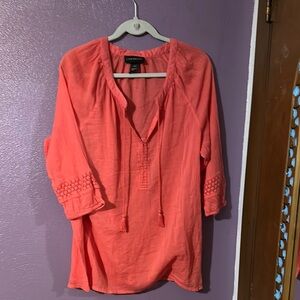 Lane Bryant Vibrant Coral Blouse